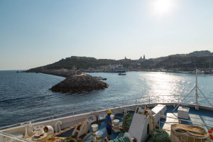 Arriving in Mgarr, Gozo.