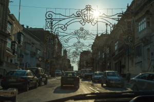 The main drag of Rabat or Città Victoria, the capital of Gozo.