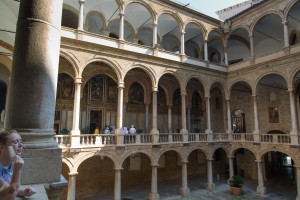 Inside the Palazzo dei Normanni.