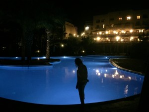 Syd checking out the pool.